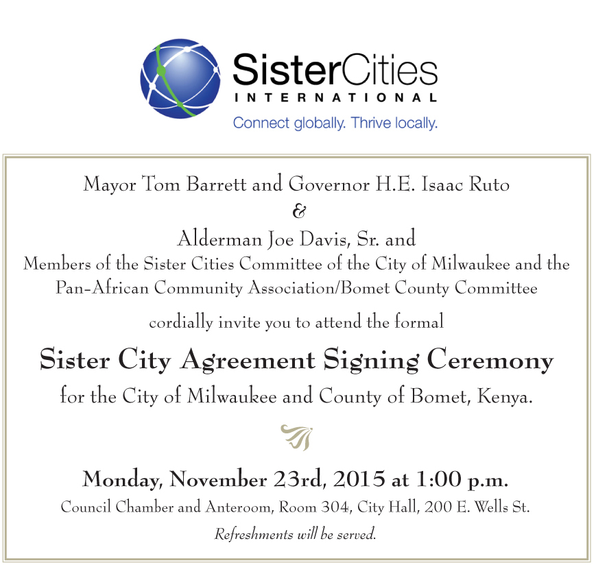 Milwaukee & Bomet Sister City Partnership