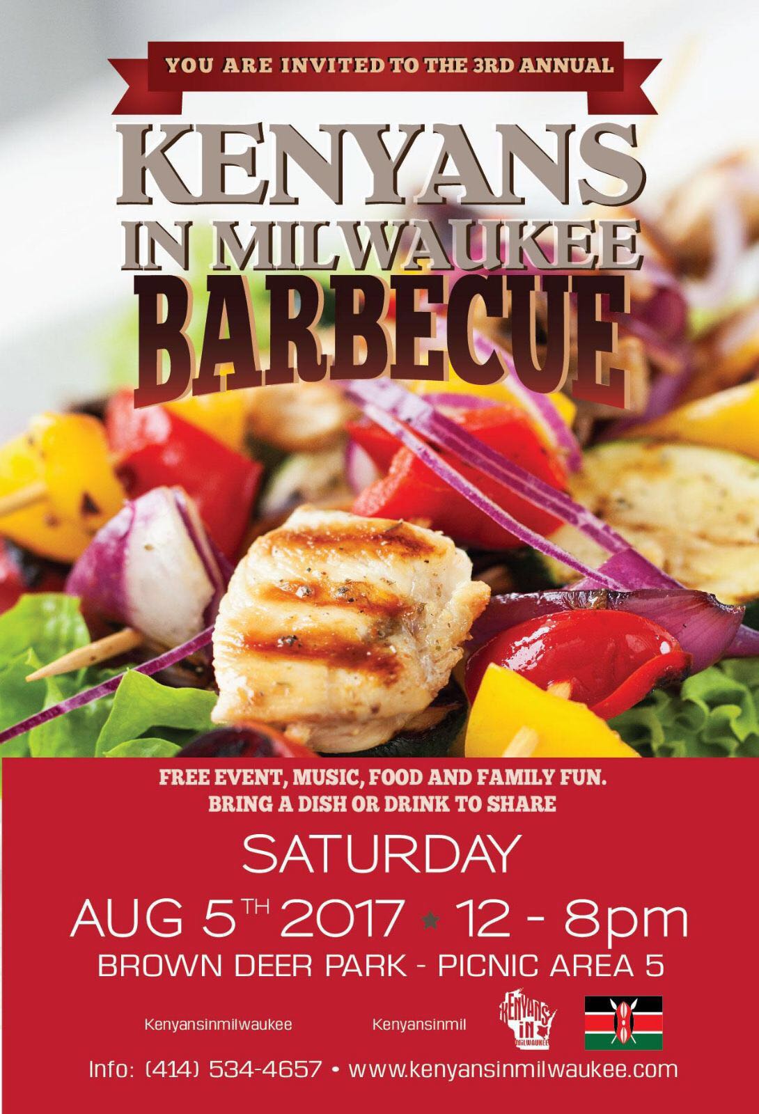 KENYANS IN MILWAUKEE BARBECUE – August 5th, 2017